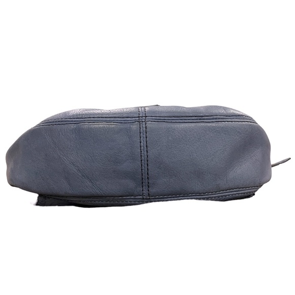 Fossil Karli Baby Blue Hobo Leather Handbag with Brass Hardware - Picture 4 of 9